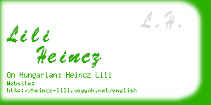 lili heincz business card